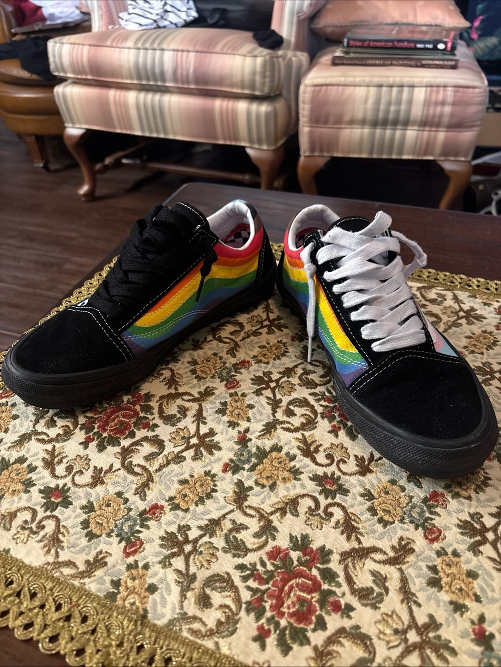 Vans Skate Old Skool Pride Skateboarding 4 All Shoes Men 6.5 Women 8 Rare